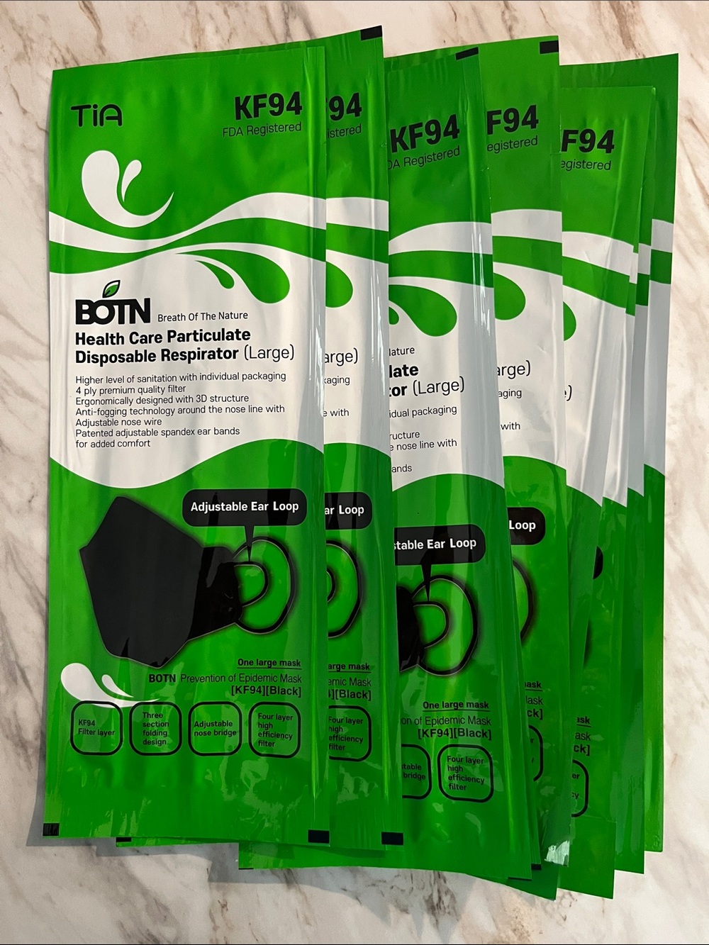 10 Particulate Disposable Respirators KF94
(Large)